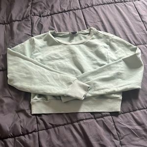 Green cropped sweater